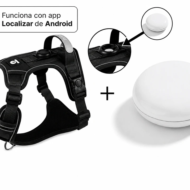 Arnés Reflectante para Perros con Localizador Android 7