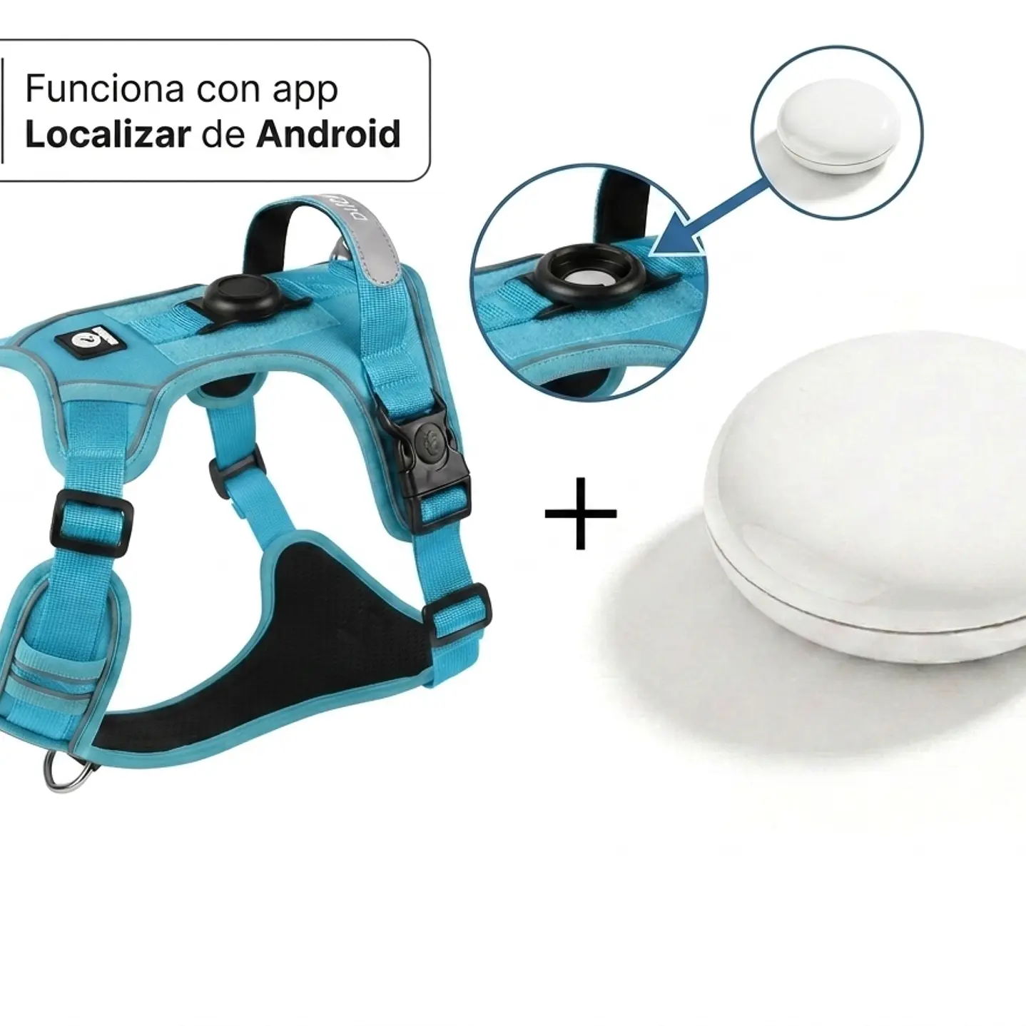 Arnés Reflectante para Perros con Localizador Android 5