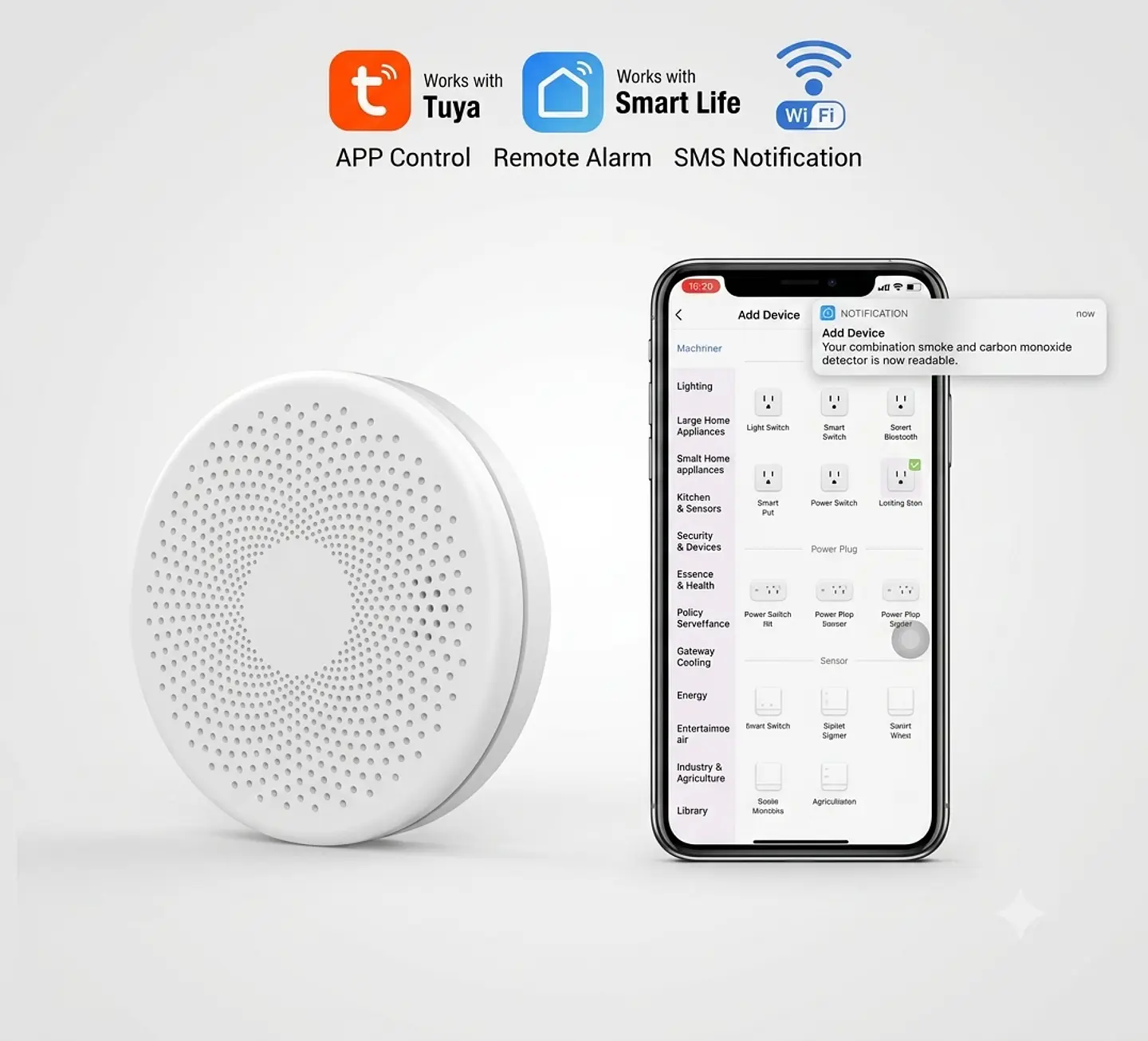 Sensor de Humo Inteligente WiFi 2