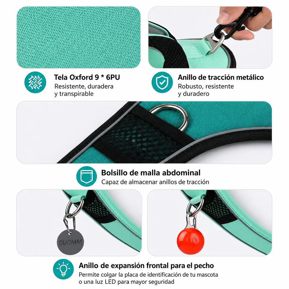 Arnés Reflectante para Perros con Localizador Android 5