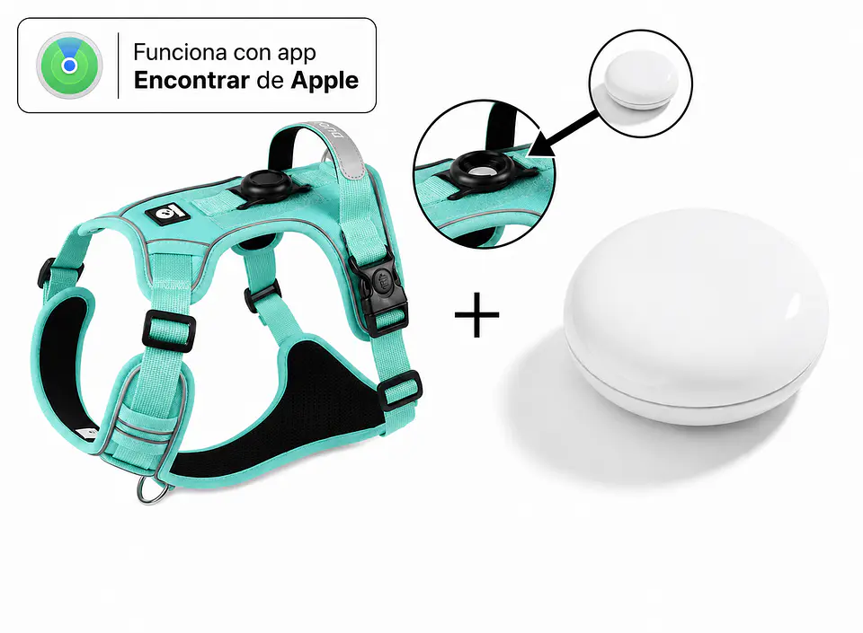 Arnés Reflectante para Perros con Localizador Apple 8