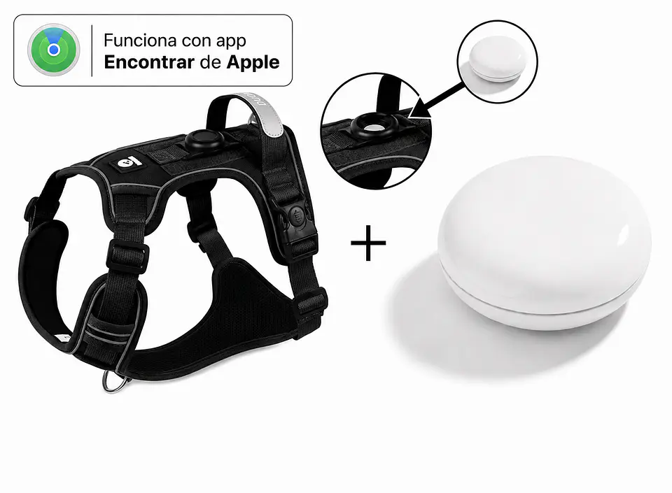Arnés Reflectante para Perros con Localizador Apple 5