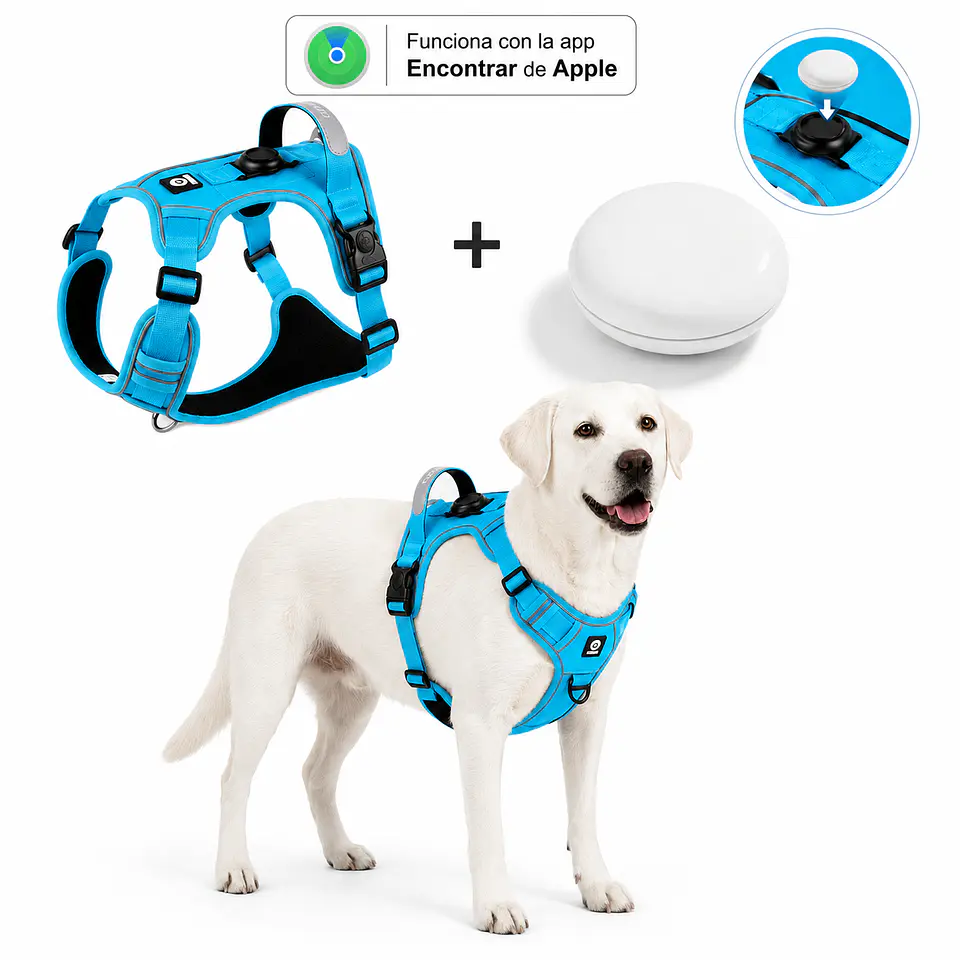 Arnés Reflectante para Perros con Localizador Apple 2