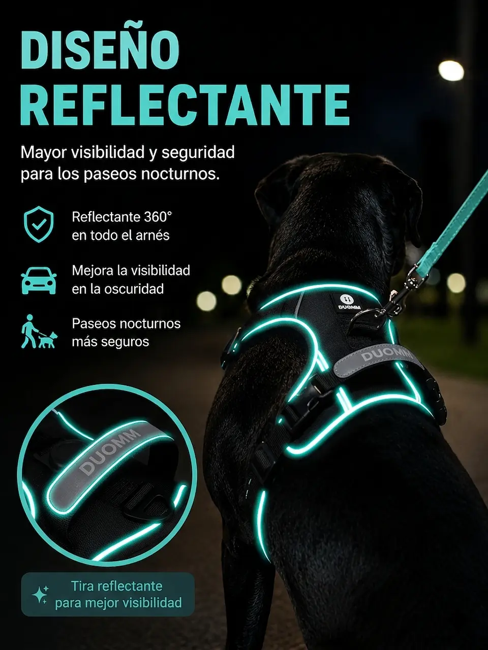 Arnés Reflectante para Perros con Localizador Apple 10