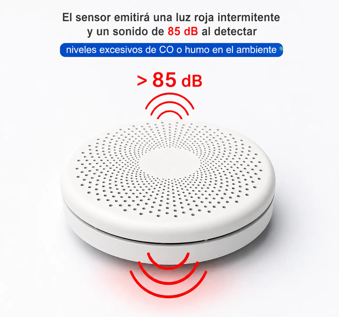 Detector Inteligente de Humo y Monóxido de Carbono WiFi 5