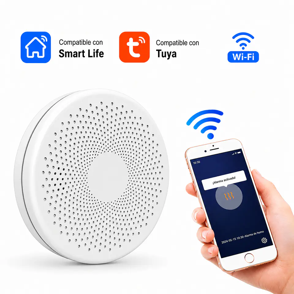 Detector Inteligente de Humo y Monóxido de Carbono WiFi 1