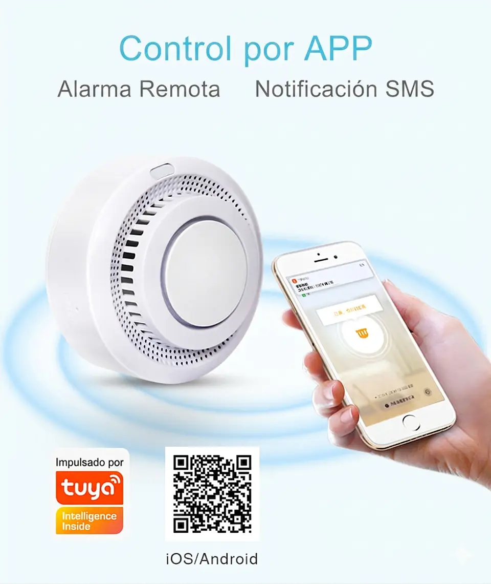 Sensor de Humo Inteligente WiFi + Zigbee 2