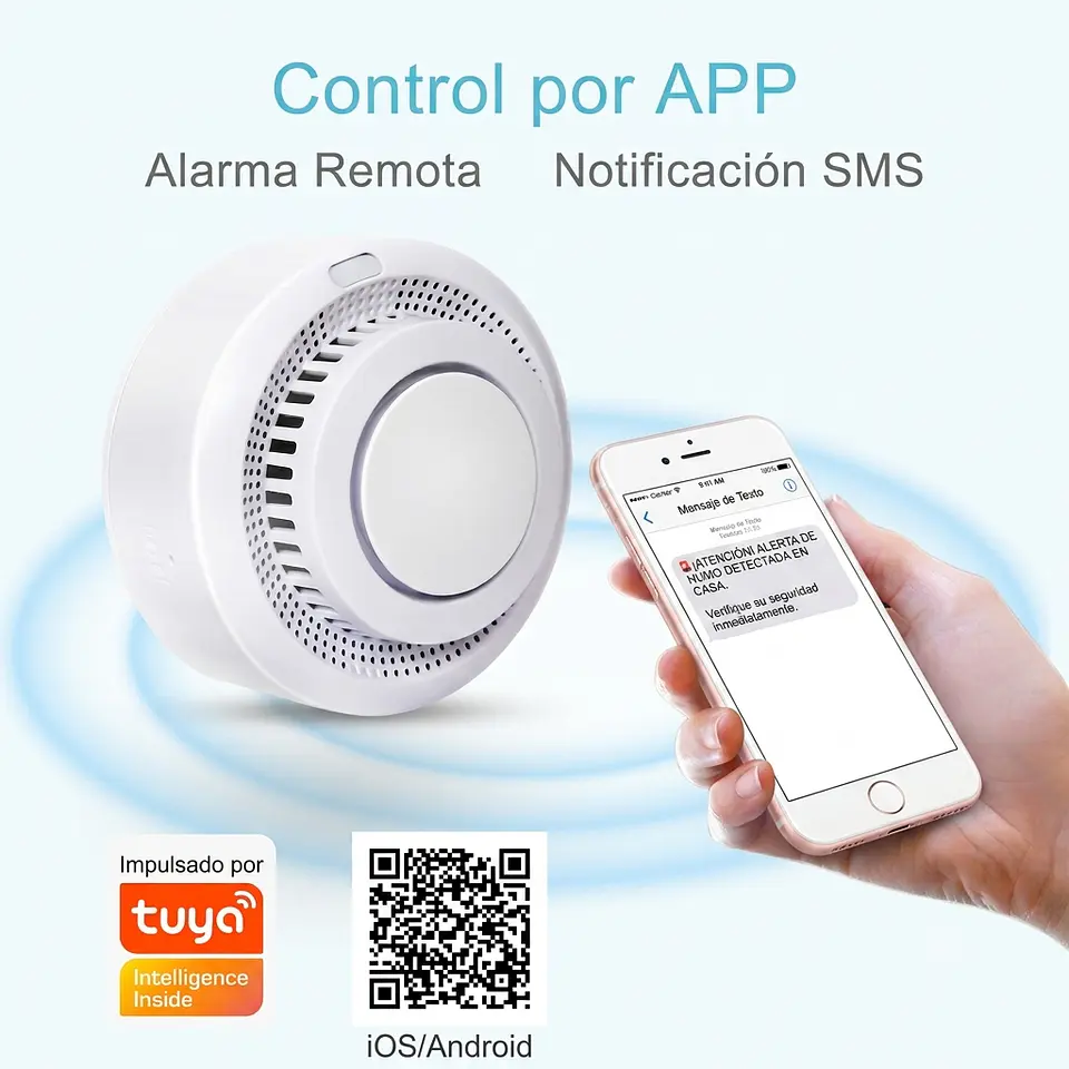 Sensor de Humo Inteligente WIFI + Zigbee 3