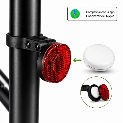 Reflector para Bicicleta con Localizador Oculto Compatible con Apple