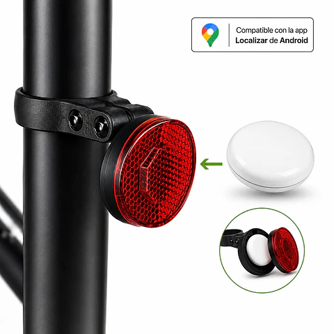 Reflector para Bicicleta con Localizador Oculto Compatible con Android