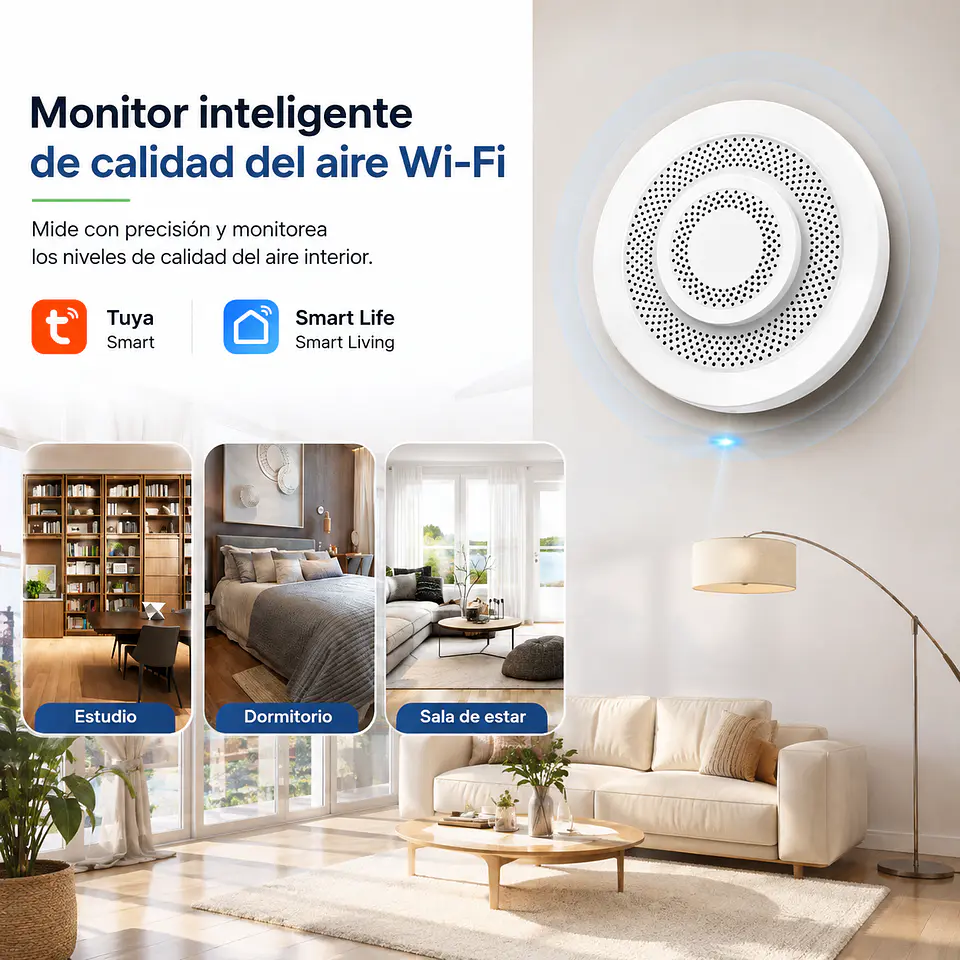 Monitor Inteligente de Calidad del Aire WiFi 5