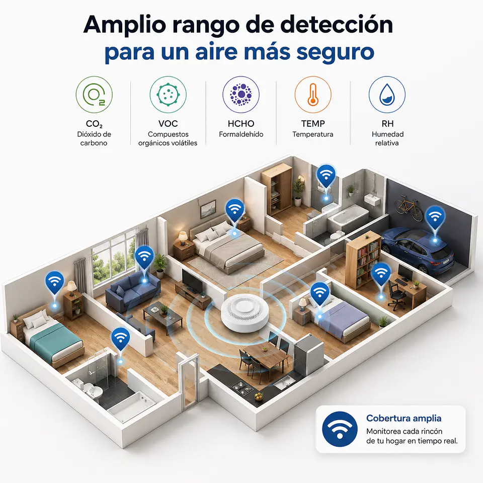 Monitor Inteligente de Calidad del Aire WiFi 2