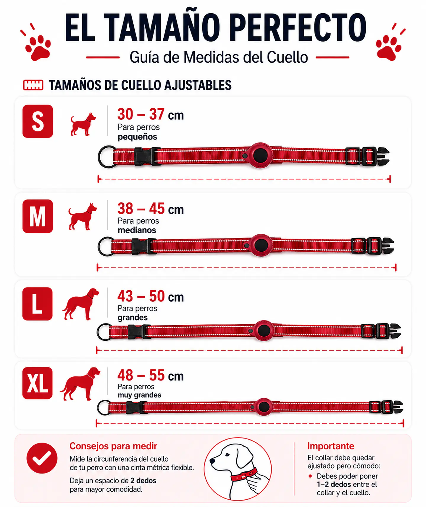Pack para Perro: Collar + Correa + Localizador de Rastreo Global Android 14