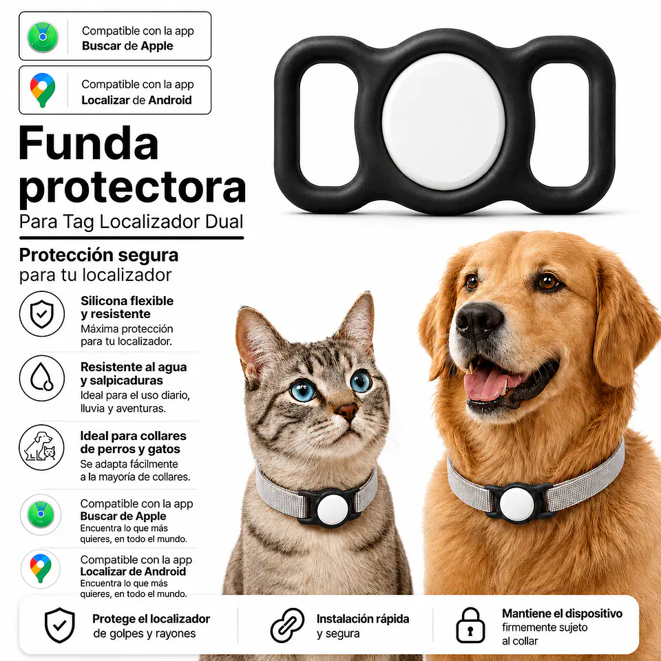 Funda de Silicona para Collar con Localizador Dual 2