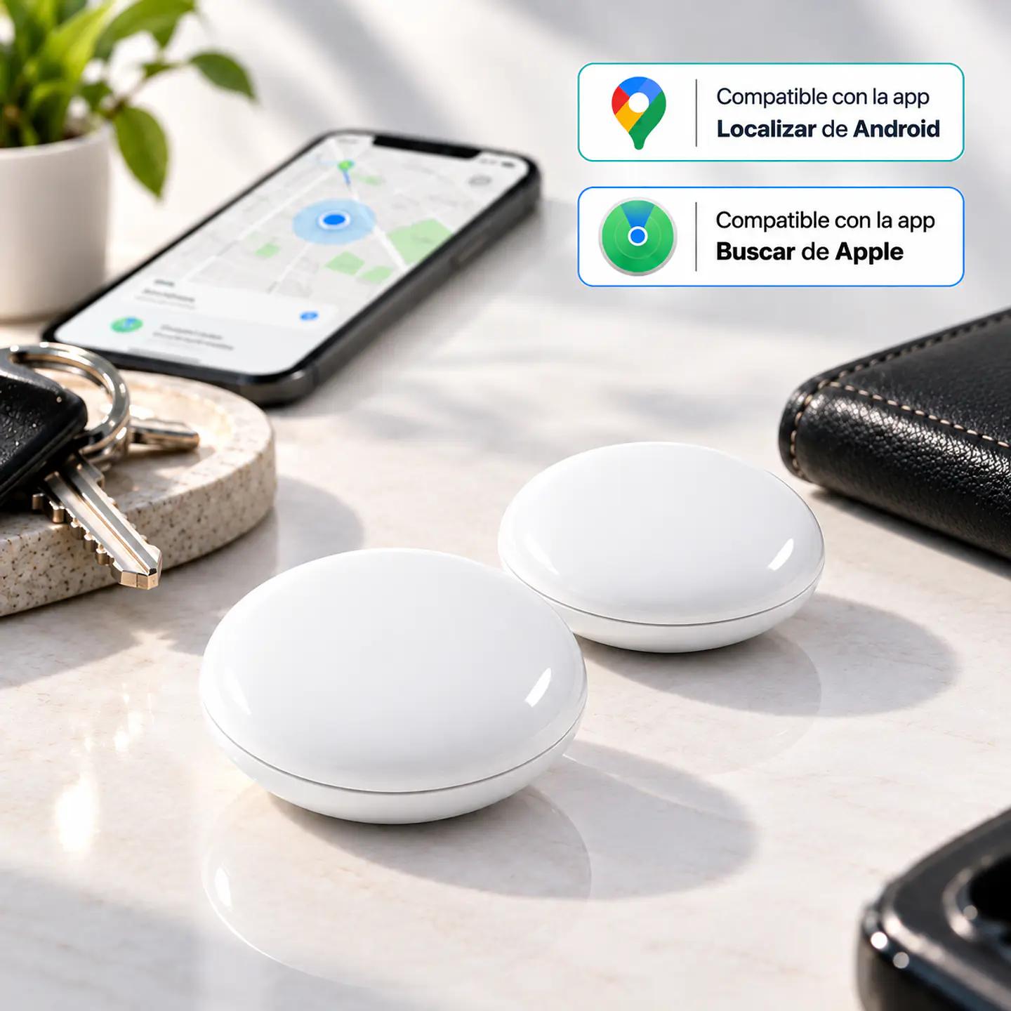 Pack 2 Localizadores Globales Inteligentes Dual Android y Apple 1