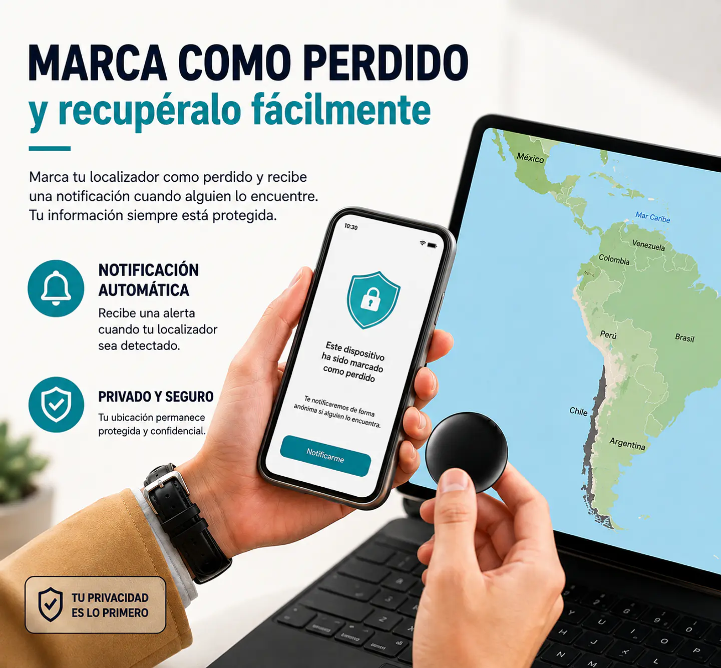 Pack 2 Localizadores Globales Inteligentes Dual Android y Apple 3