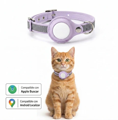 Collar de Gato con Localizador de Rastreo Global Dual