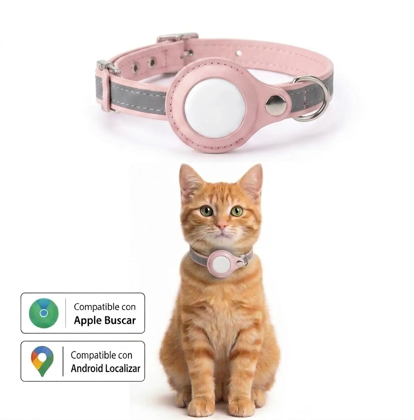 Collar de Gato con Localizador de Rastreo Global Dual 4