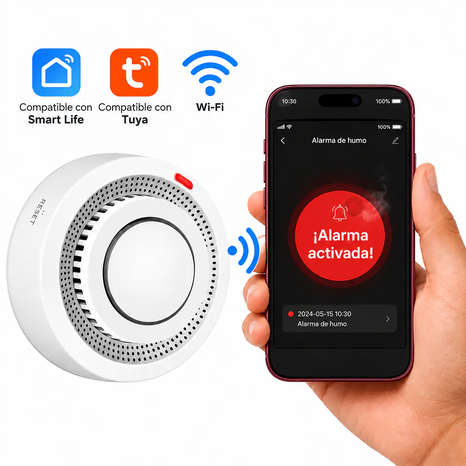 Detector Inteligente de Humo WiFi 4