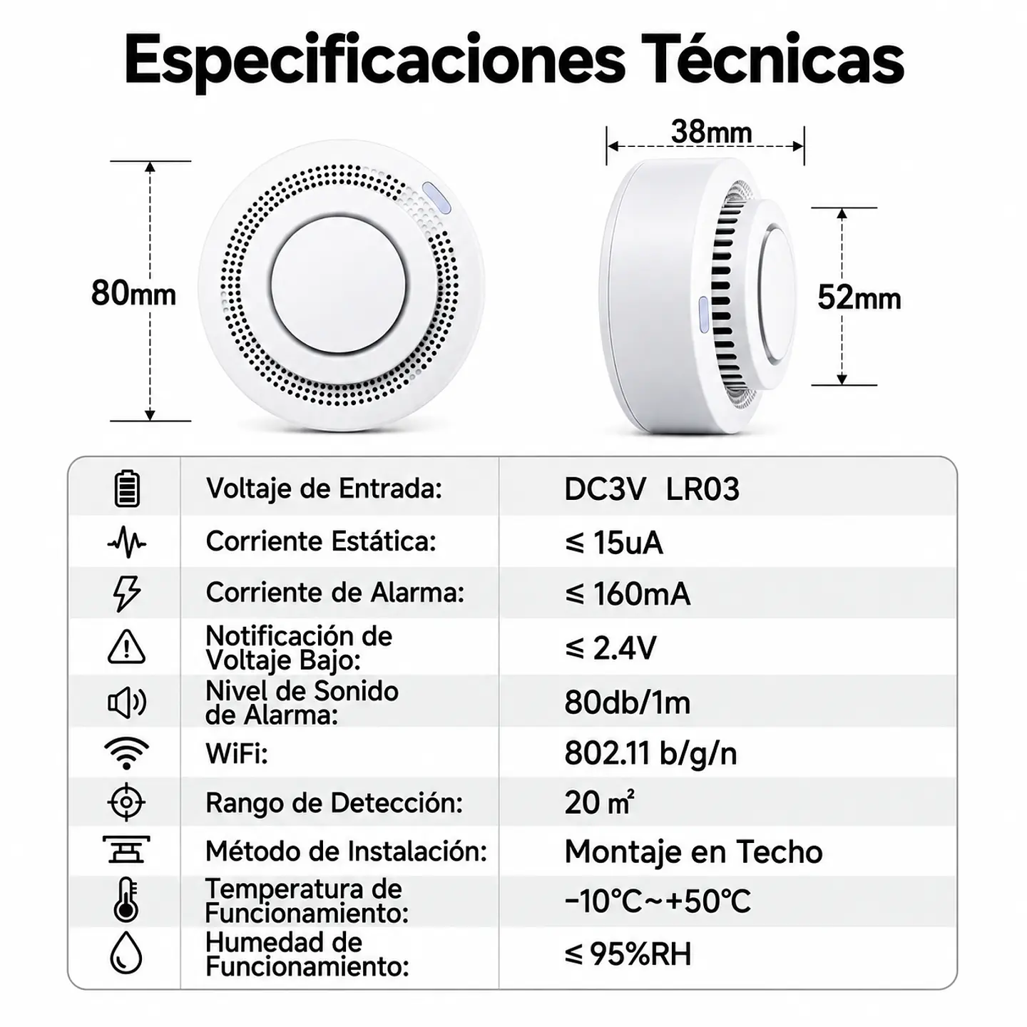 Detector Inteligente de Humo WiFi 5