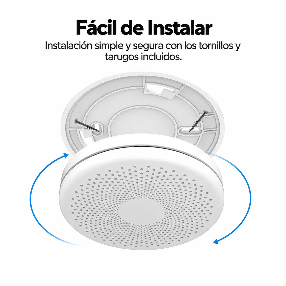 Detector Inteligente de Humo y Monóxido de Carbono WiFi 7
