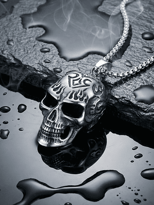 Blaze Skull Necklace