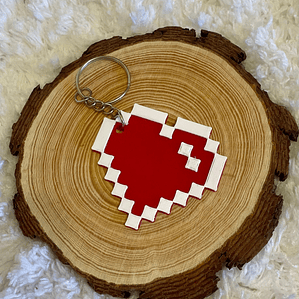 ❤️ Porta-chaves Coração Pixel
