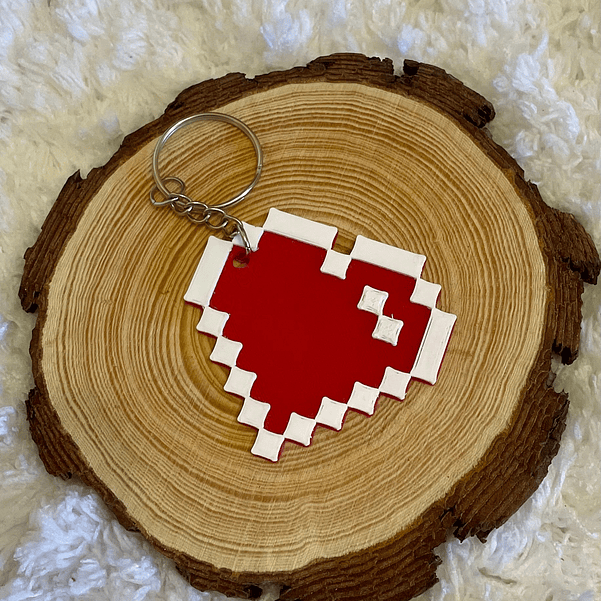 ❤️ Porta-chaves Coração Pixel 1