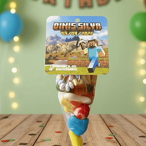 Cones Doces com Cartão Quadrado Personalizado