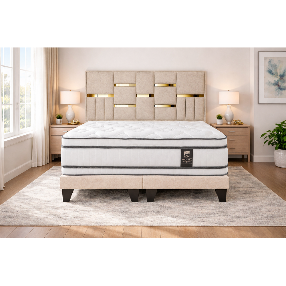 Cama Europea Flex Majesty + Respaldo