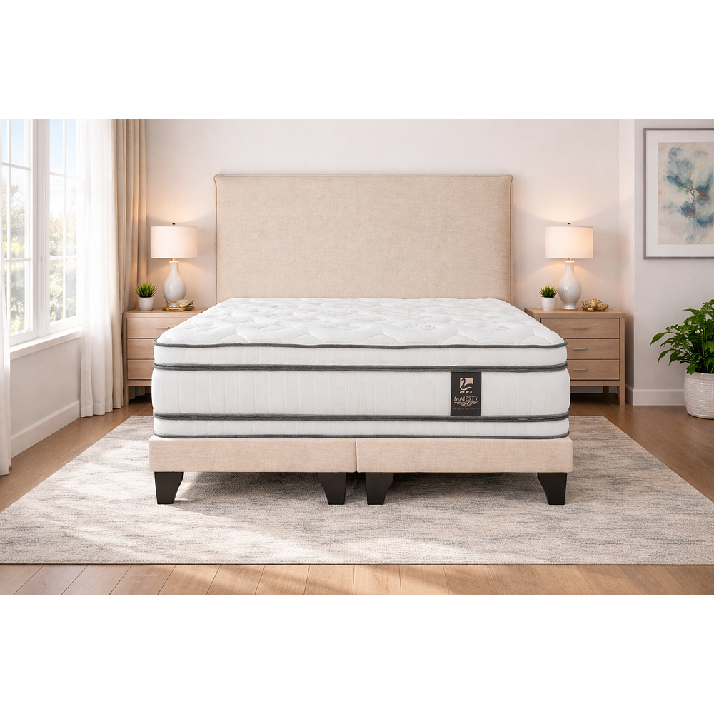 Cama Europea Flex Majesty + Respaldo