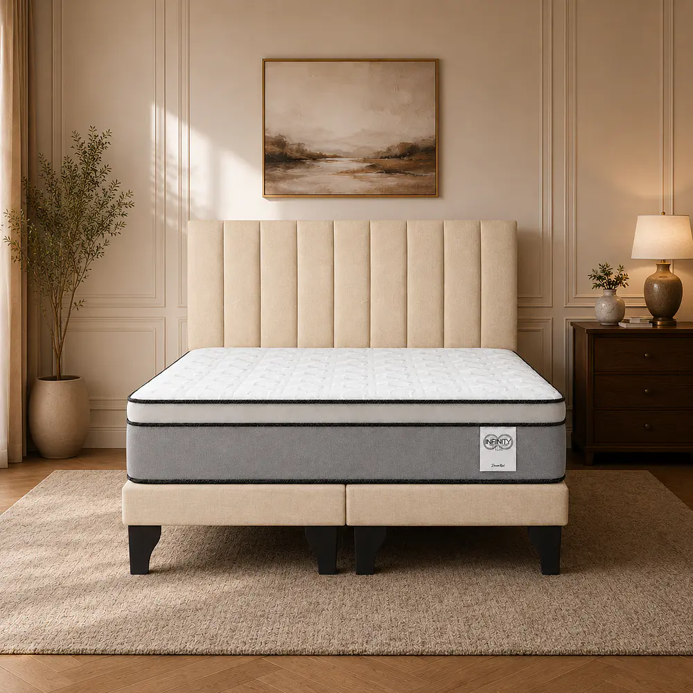 Cama Europea Infinity Plus + Respaldo 2 plazas
