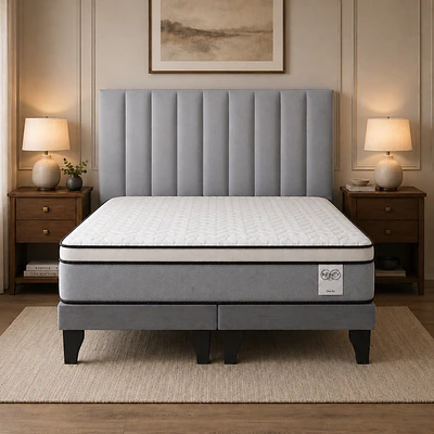 Cama Europea Infinity Plus + Respaldo King