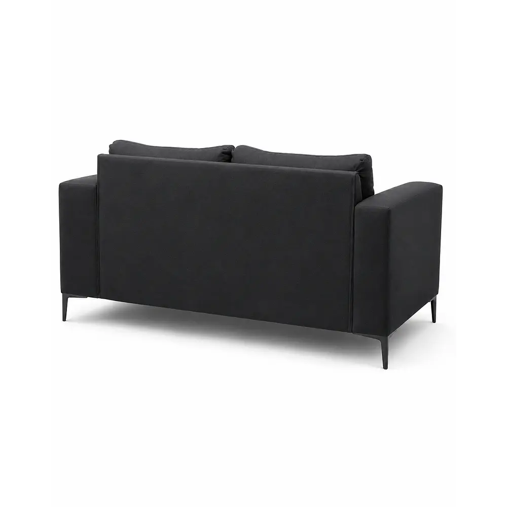 Sofá 2 Cuerpos Capitone Negro