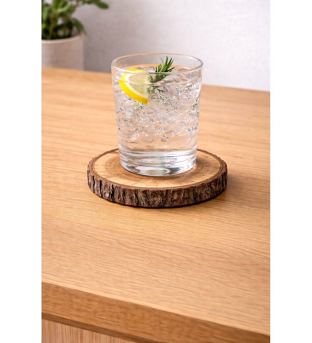 Base de madeira para copos (5 und)