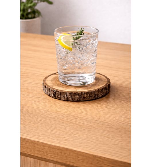 Base de madeira para copos (5 und)