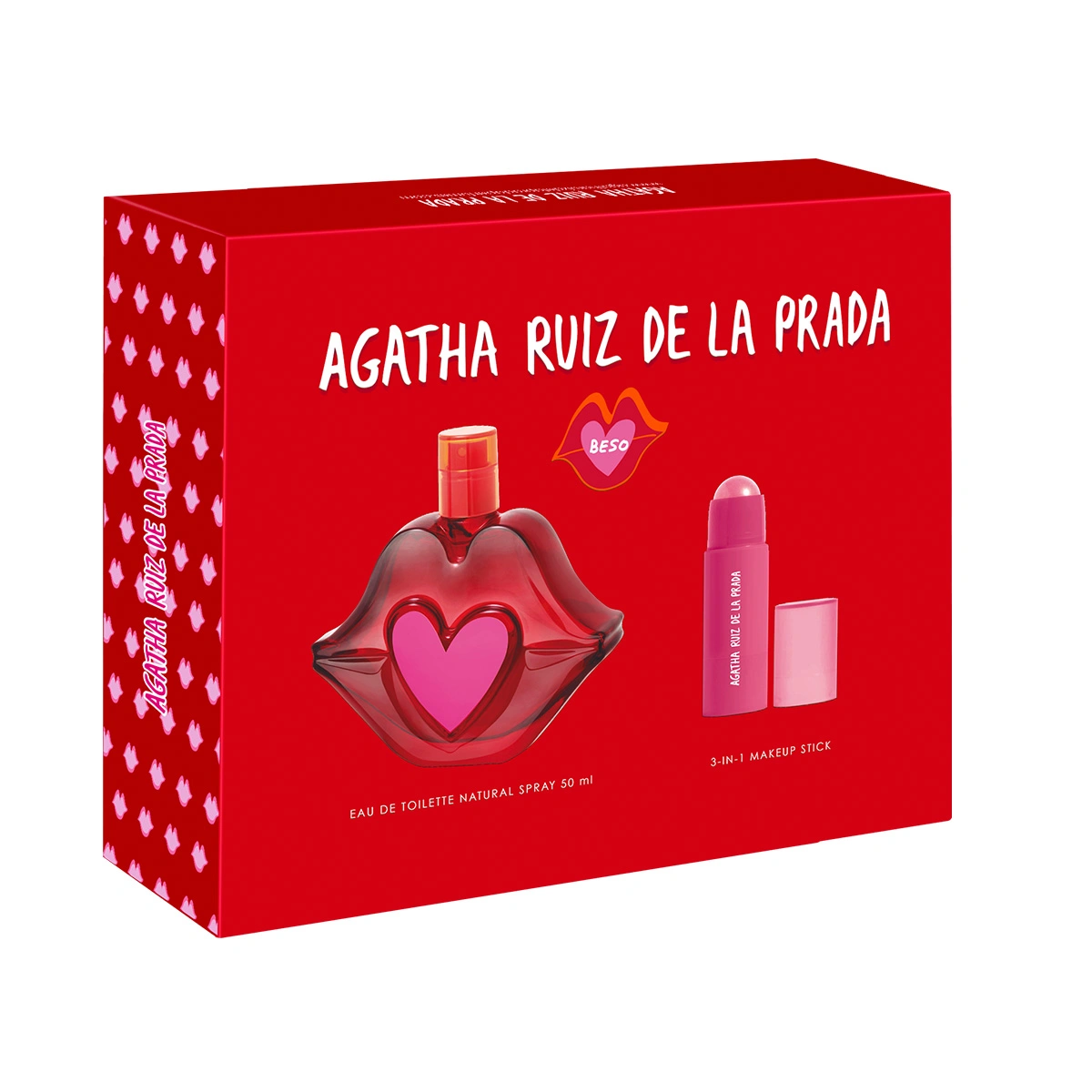 Agatha Ruiz De La Prada Beso Estuche EDT 100 ml + Barra De Labios Y Mejillas 5 g