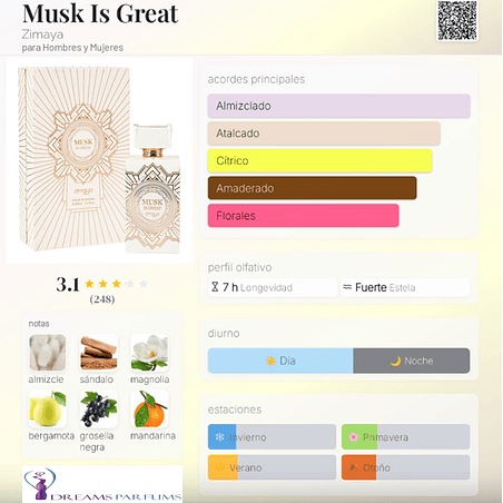 MUSK IS GREAT ZIMAYA EXTRAIT DE PARFUM 100 ML AFNAN  2