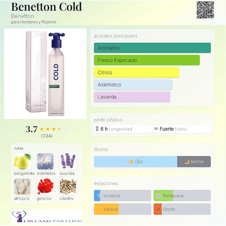 COLD 100 ML EDT BENETTON 2