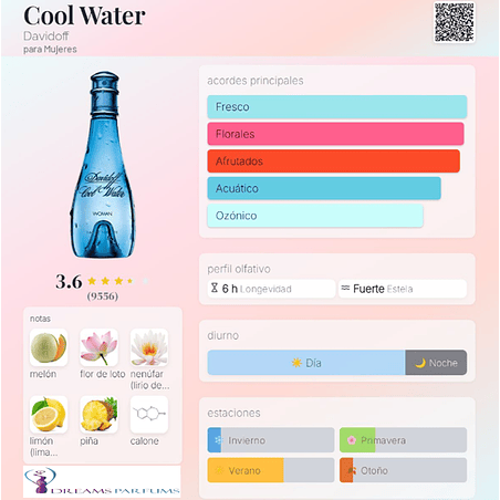 COOL WATER WOMEN 100 ML EDT DAVIDOFF 2