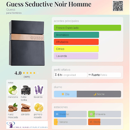 SEDUCTIVE NOIR HOMME 100 ML EDT GUESS 2