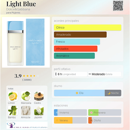 LIGHT BLUE 100 ML EDT RECARGARBLE / REFILLABLE DOLCE & GABBANA  2