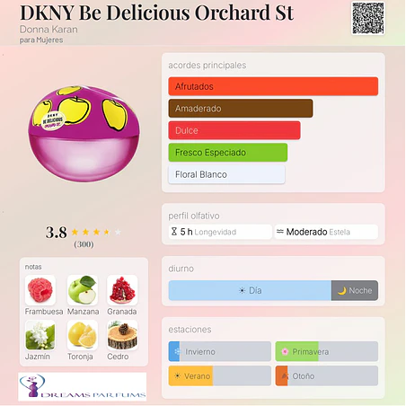 DKNY BE DELICIOUS ORCHARD ST TESTER 100 ML EDP DONNA KARAN  2