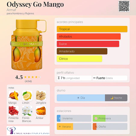 ODYSSEY GO MANGO TROPICAL COLLECTION 100 ML EDP ARMAF  2