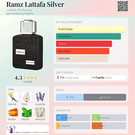 RAMZ SILVER 100 ML EDP LATTAFA  2