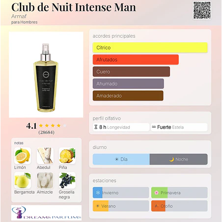 CLUB DE NUIT INTENSE BODY MIST 250 ML ARMAF 2