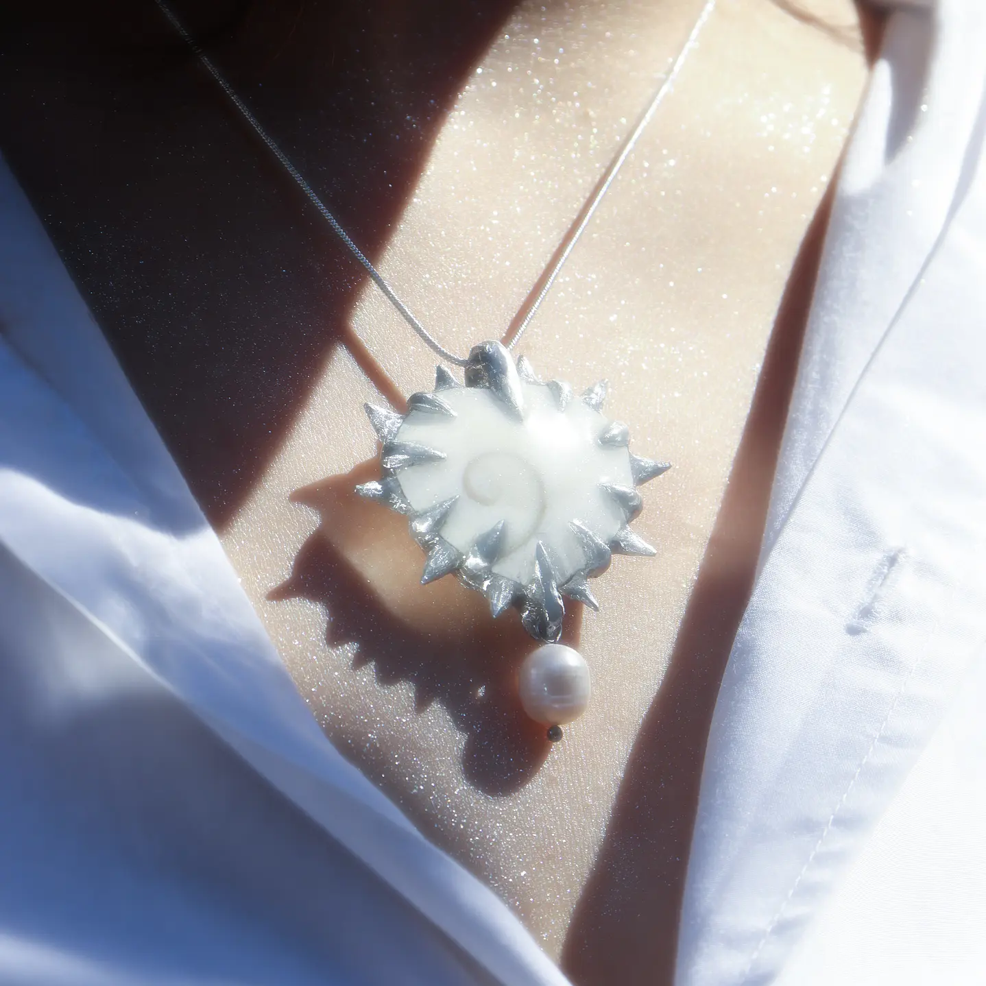 Collar concha corazón  1