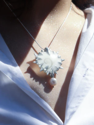 Collar concha corazón 