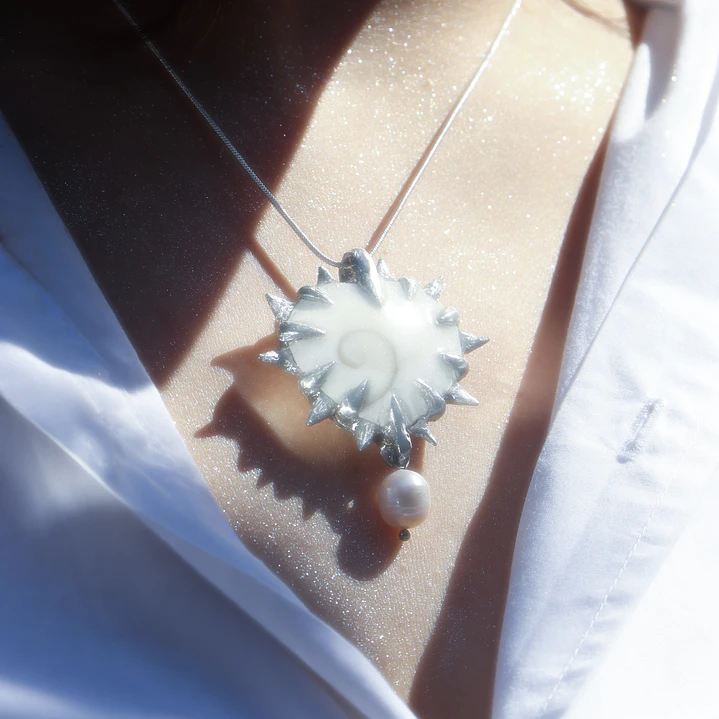 Collar concha corazón  1