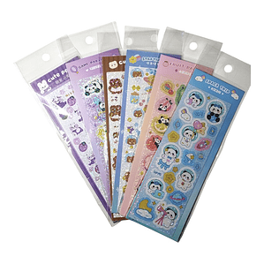 Stickers de Oso, Conejo y Panda 15x5cm